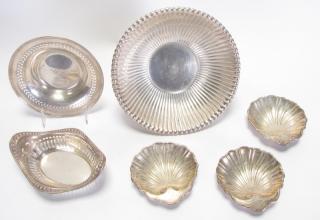 Appraisal: Description Group of Sterling Tableware six pieces including three footed