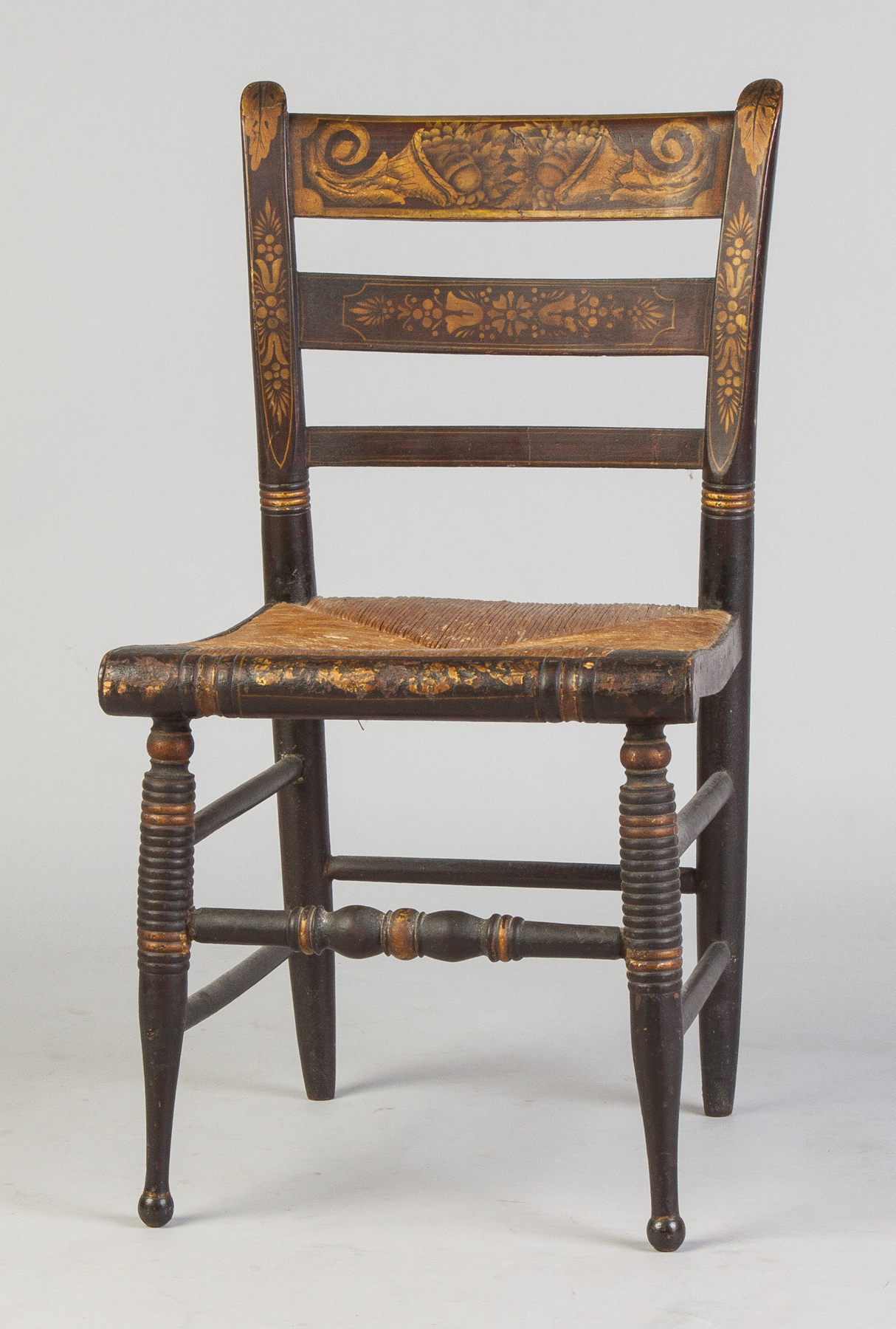 Appraisal: Stenciled Youth Chair Early th cent