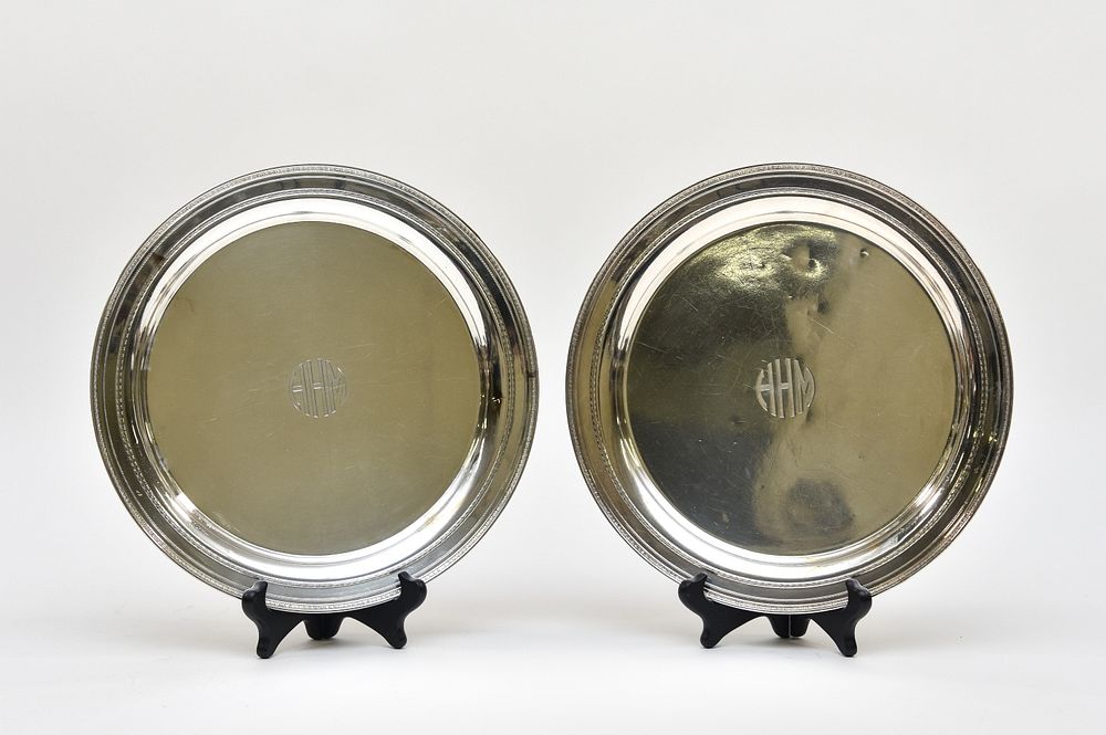 Appraisal: Pair of Sterling Silver Plates Pair of sterling silver plates