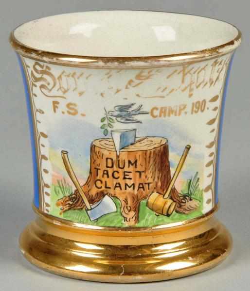 Appraisal: Fraternal Shaving Mug Description Gilt name is well worn and