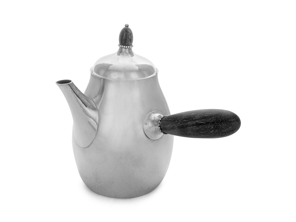 Appraisal: A Danish Silver Coffee Pot A Danish Silver Coffee Pot