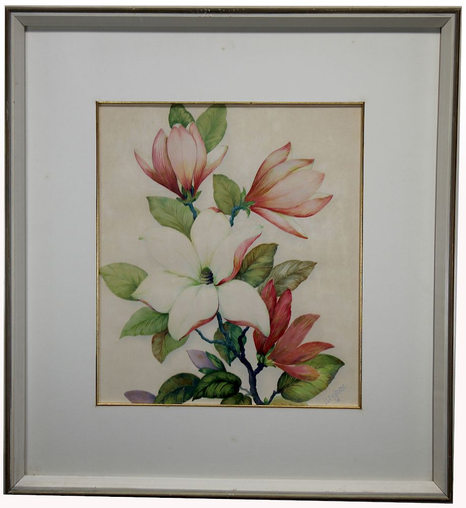 Appraisal: Benbow Signed Still Life Watercolor Painting Benbow Signed Still Life