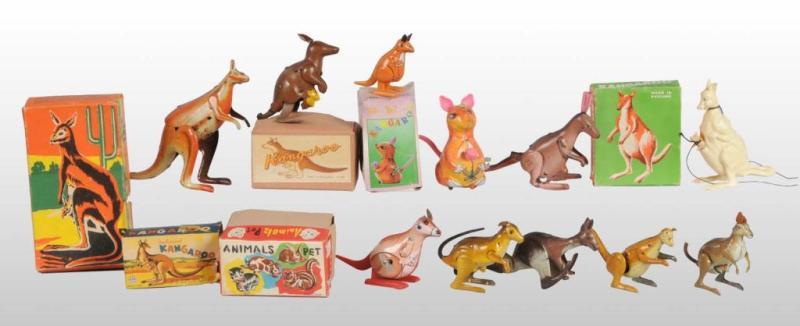 Appraisal: Lot of Tin Kangaroo Toys Description American Chinese German English