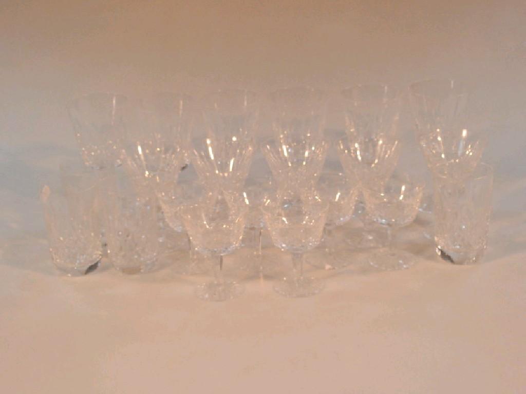 Appraisal: A part suite of Waterford cut table glass comprising six