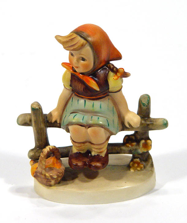 Appraisal: Hand painted Hummel 'Just Resting' figurine impressed and printed factory