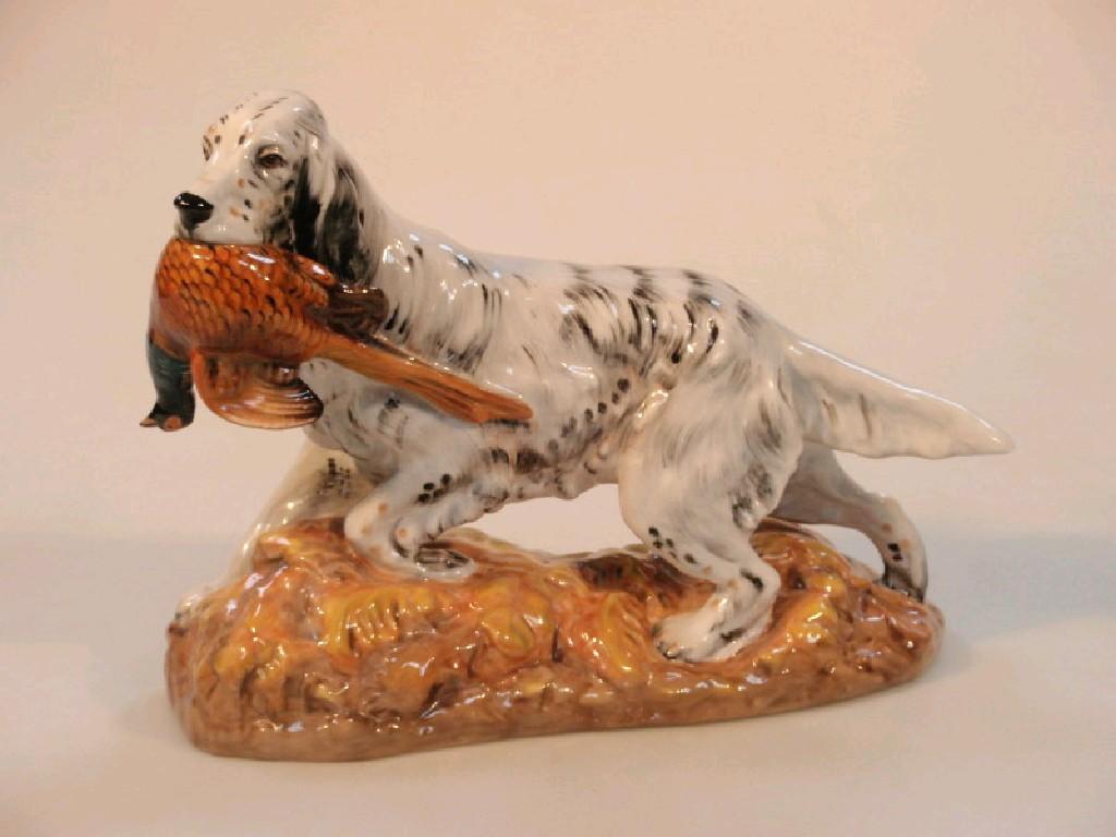 Appraisal: A Royal Doulton model of an English setter carrying a