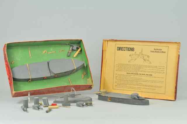 Appraisal: SCHOENHUT'S NAVAL WAR BOXED GAME Includes two exploding mechanical wood