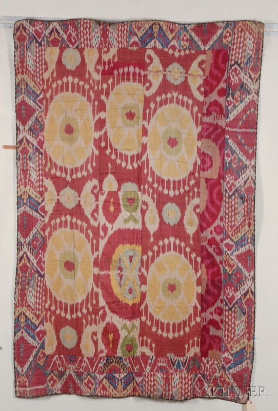 Appraisal: Ikat Panel Central Asia th century several small tears backed