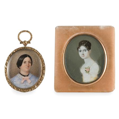 Appraisal: Group of Eight English and Continental Portrait Miniatures Estimate -