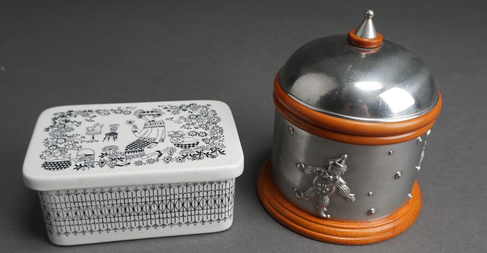 Appraisal: ROYAL SELANGOR PEWTER BOX AND AN ARABIA FINLAND PORCELAIN BOXRoyal