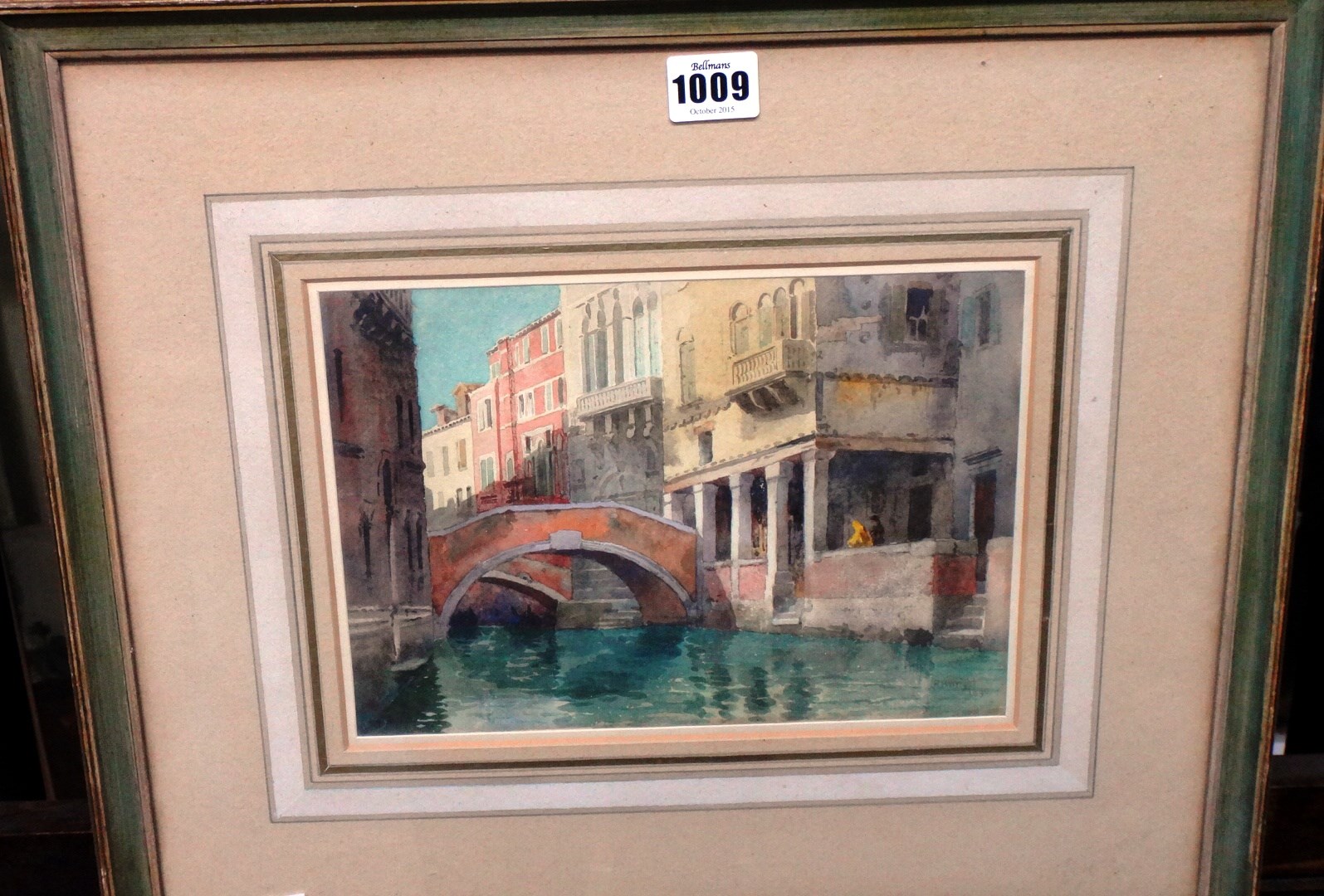 Appraisal: Richard Henry Wright - A Venetian backwater watercolour signed and