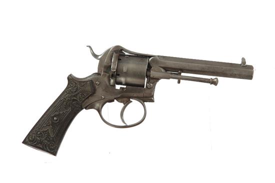 Appraisal: PINFIRE REVOLVER European mid th century caliber six-shot cylinder ''