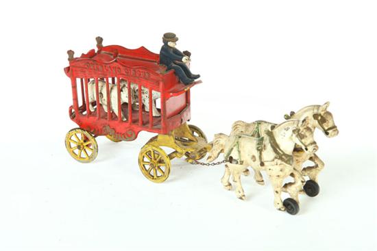 Appraisal: OVERLAND CIRCUS BEAR WAGON BY KENTON American early th century