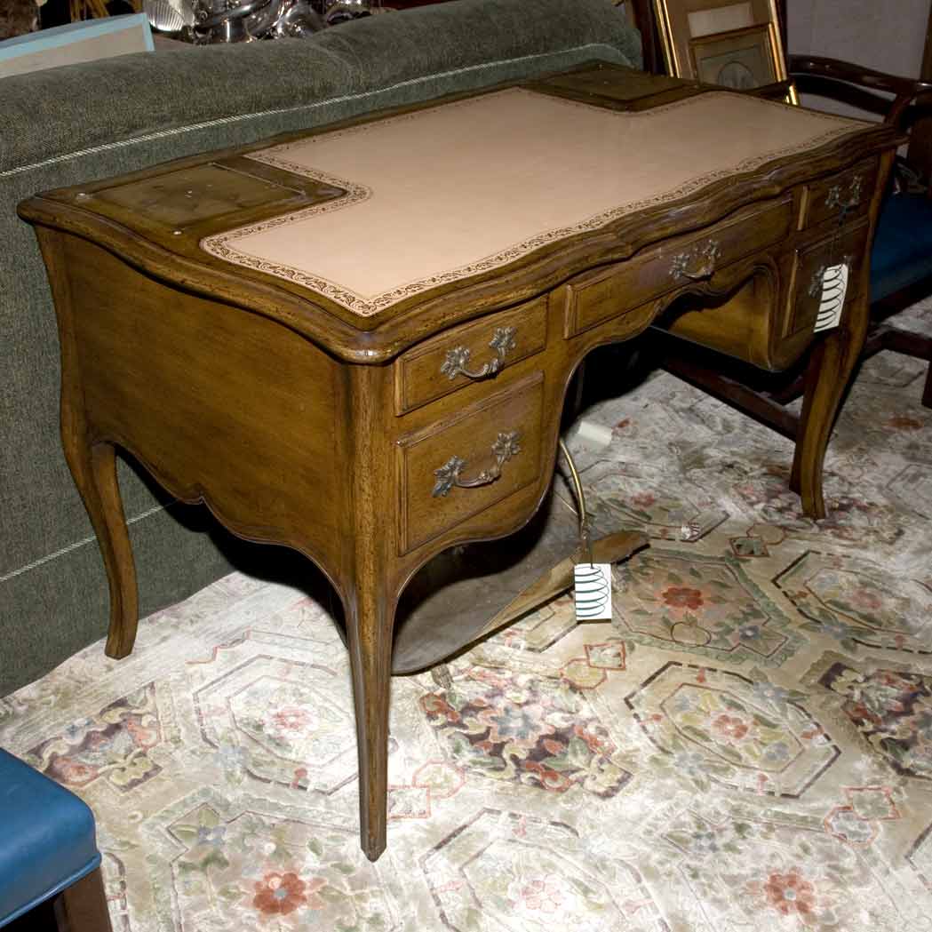 Appraisal: Provincial Louis XV Style Walnut Writing Desk Height inches width