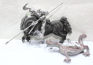 Appraisal: Sculpture Saint George and the Dragon lot of American School