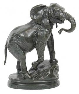 Appraisal: Sculpture by Antoine Antoine-Louis Barye French - Elephant bronze sculpture