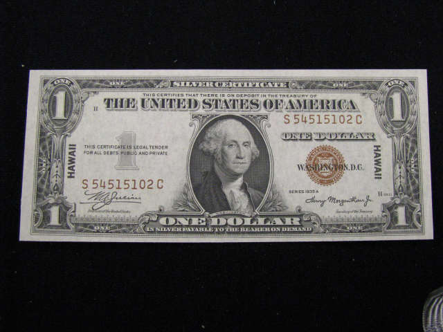 Appraisal: -A Hawaii Silver Certificate uncirculated World War II emerging issue