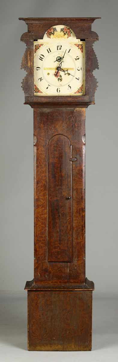 Appraisal: R Whiting Winchester Grain Painted Country Tall Case Clock Pine