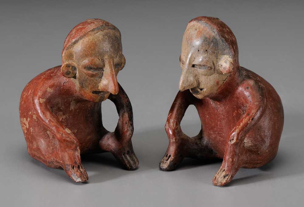 Appraisal: Pair Pre-Columbian Figures attributed to the Jalisco region of Mexico