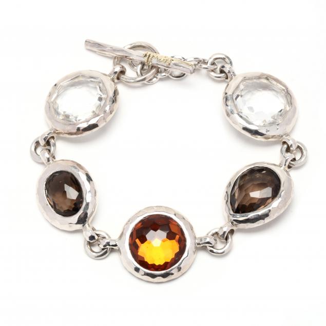 Appraisal: STERLING SILVER AND GEM-SET BRACELET IPPOLITA Necklace comprised of a