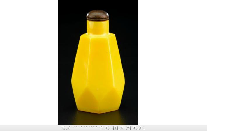 Appraisal: Good Chinese Imperial yellow translucent glass faceted snuff bottle th