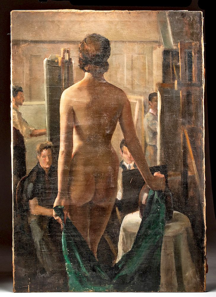 Appraisal: William Draper Painting - Nude at National Academy William Franklin