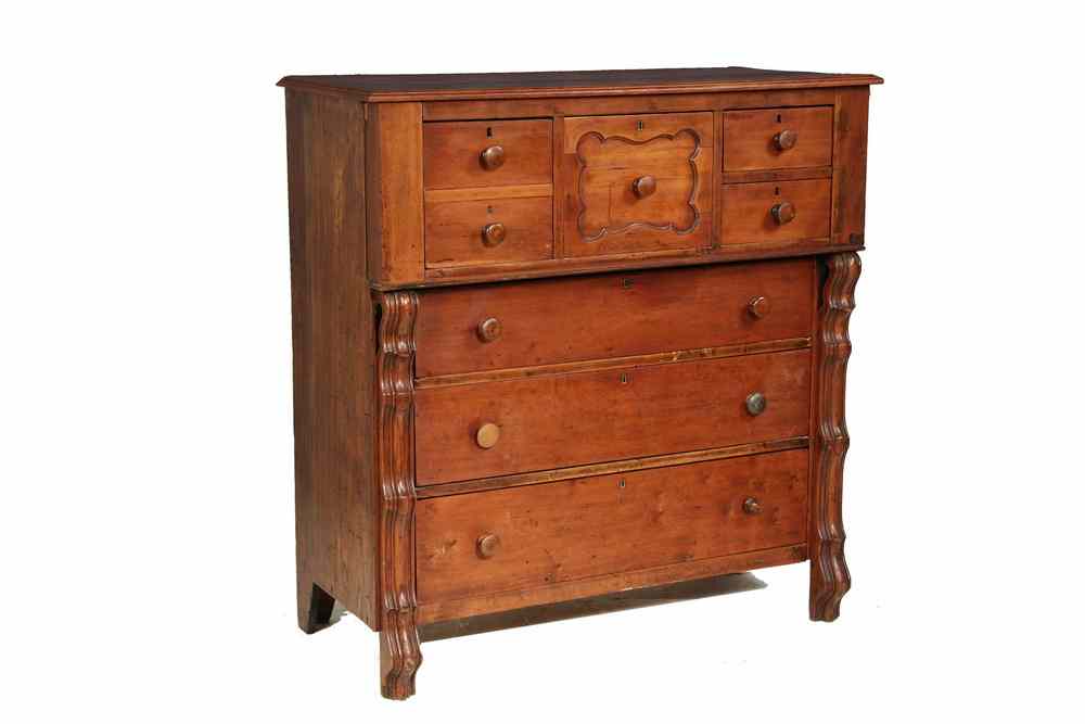 Appraisal: COUNTRY GENT'S DRESSER - Birch and maple Federal Period Gent's