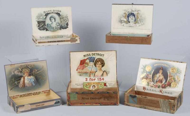 Appraisal: Lot of Cigar Boxes Description Includes s Blue Buds from