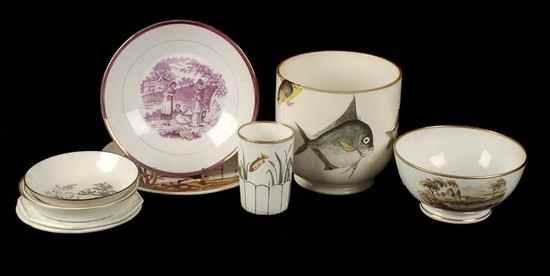 Appraisal: Various fish related items of British pottery and porcelain including