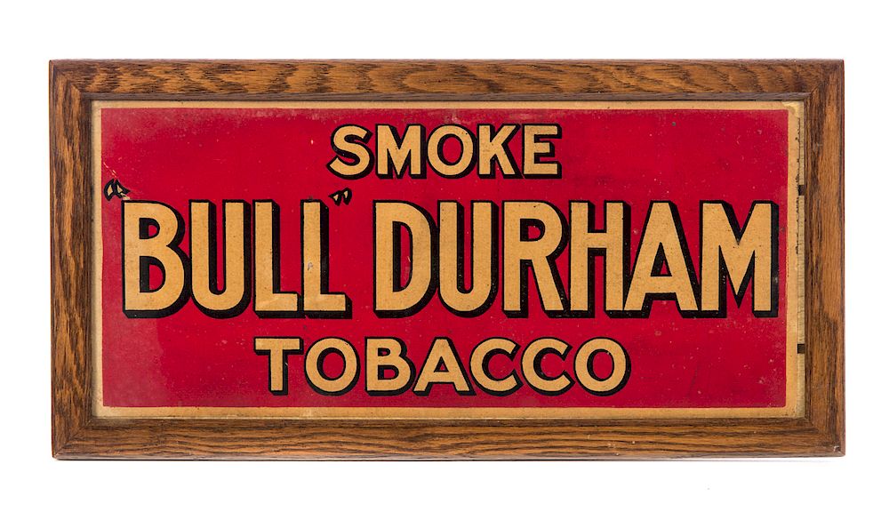 Appraisal: Smoke Bull Durham Tobacco Poster Sign Measures tall wide Good