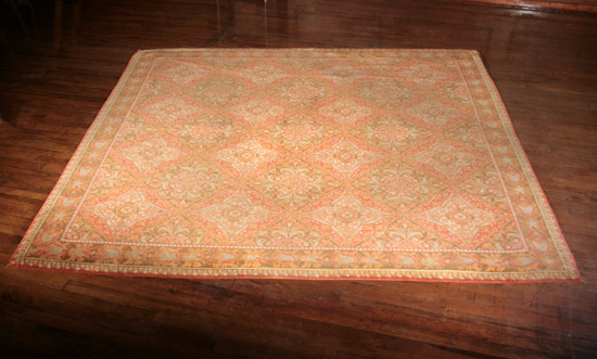 Appraisal: Oushak Design Flat Stitch Rug Post Rust ground with star