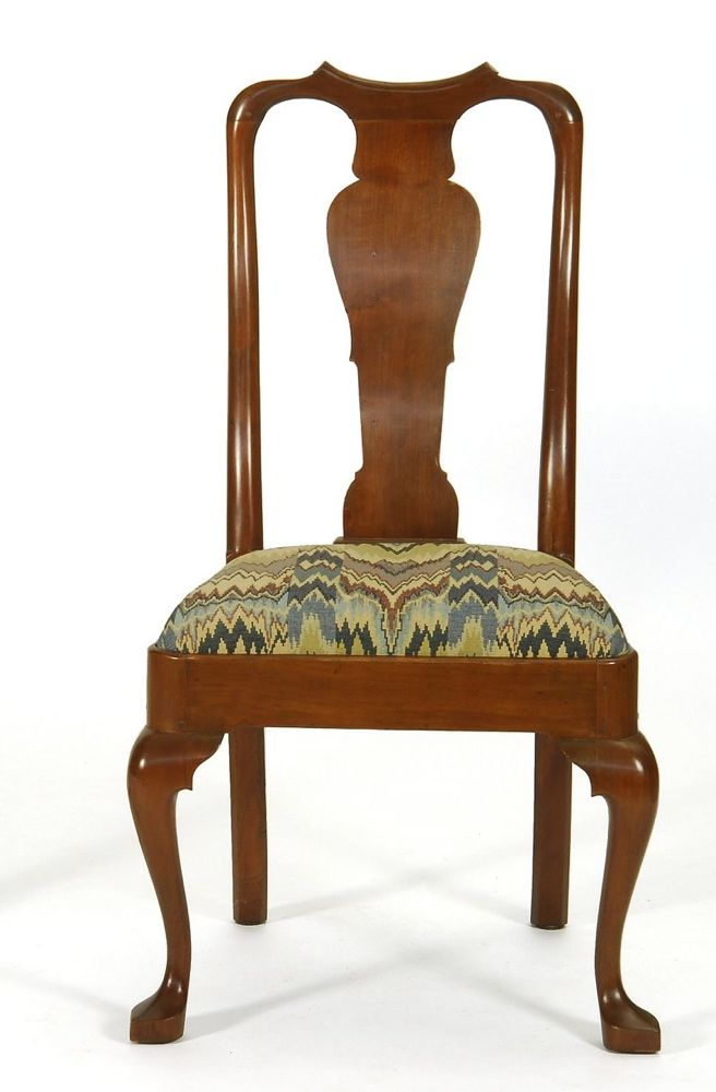 Appraisal: ANTIQUE AMERICAN QUEEN ANNE SIDE CHAIR Connecticut Circa - In