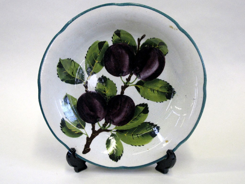 Appraisal: Wemyss Plum decorated Gordon plate painted marks diameter