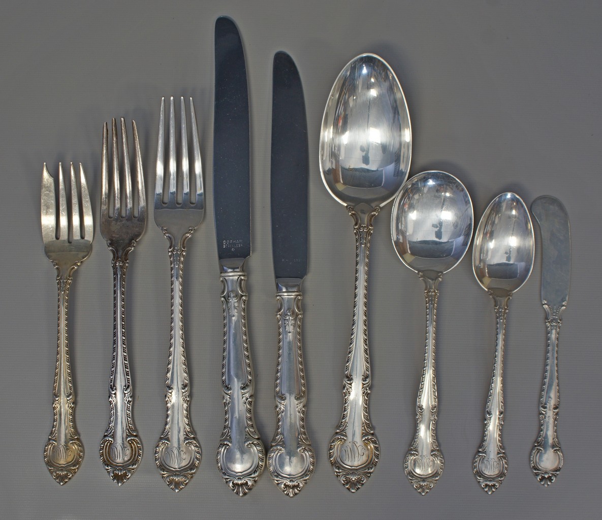 Appraisal: pcs Gorham English Gadroon sterling silver flatware c o dinner