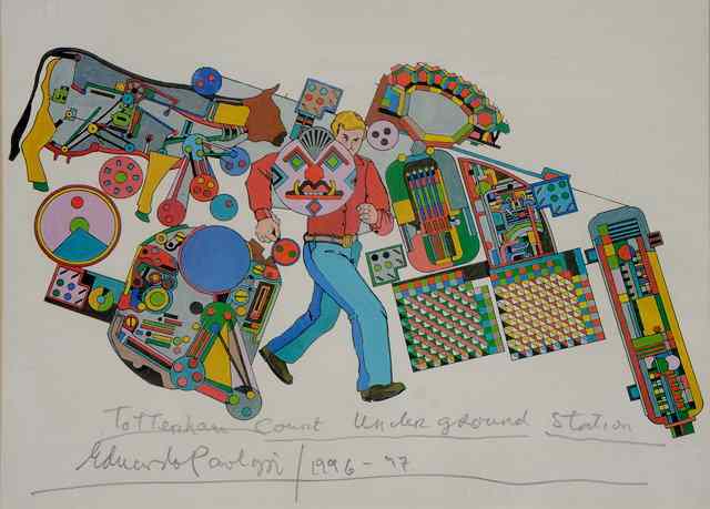 Appraisal: Eduardo Paolozzi British - Tottenham Court Underground Station - signed