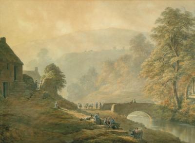 Appraisal: ATTRIBUTED TO JOHN GLOVER - River Ravine in Summer with