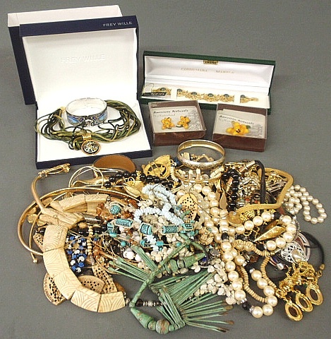 Appraisal: - Large group of ladies costume jewelry and accessories incl