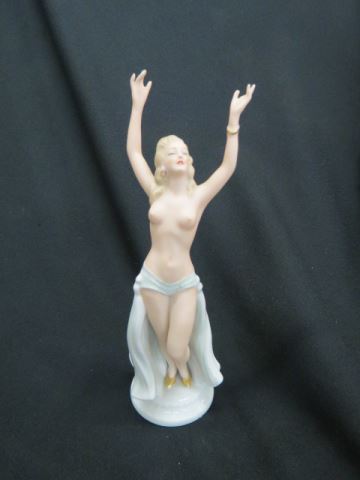 Appraisal: Art Deco German Porcelain Figurine ofa semi nude woman excellent