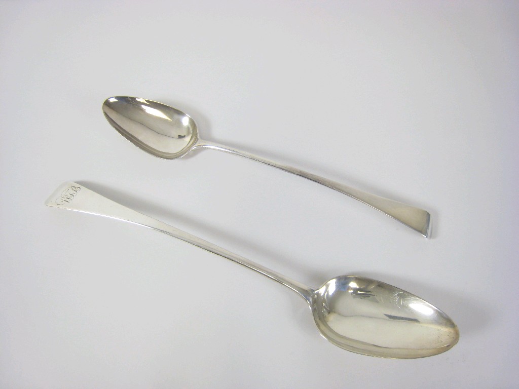 Appraisal: A George III Serving Spoon old english pattern engraved initials