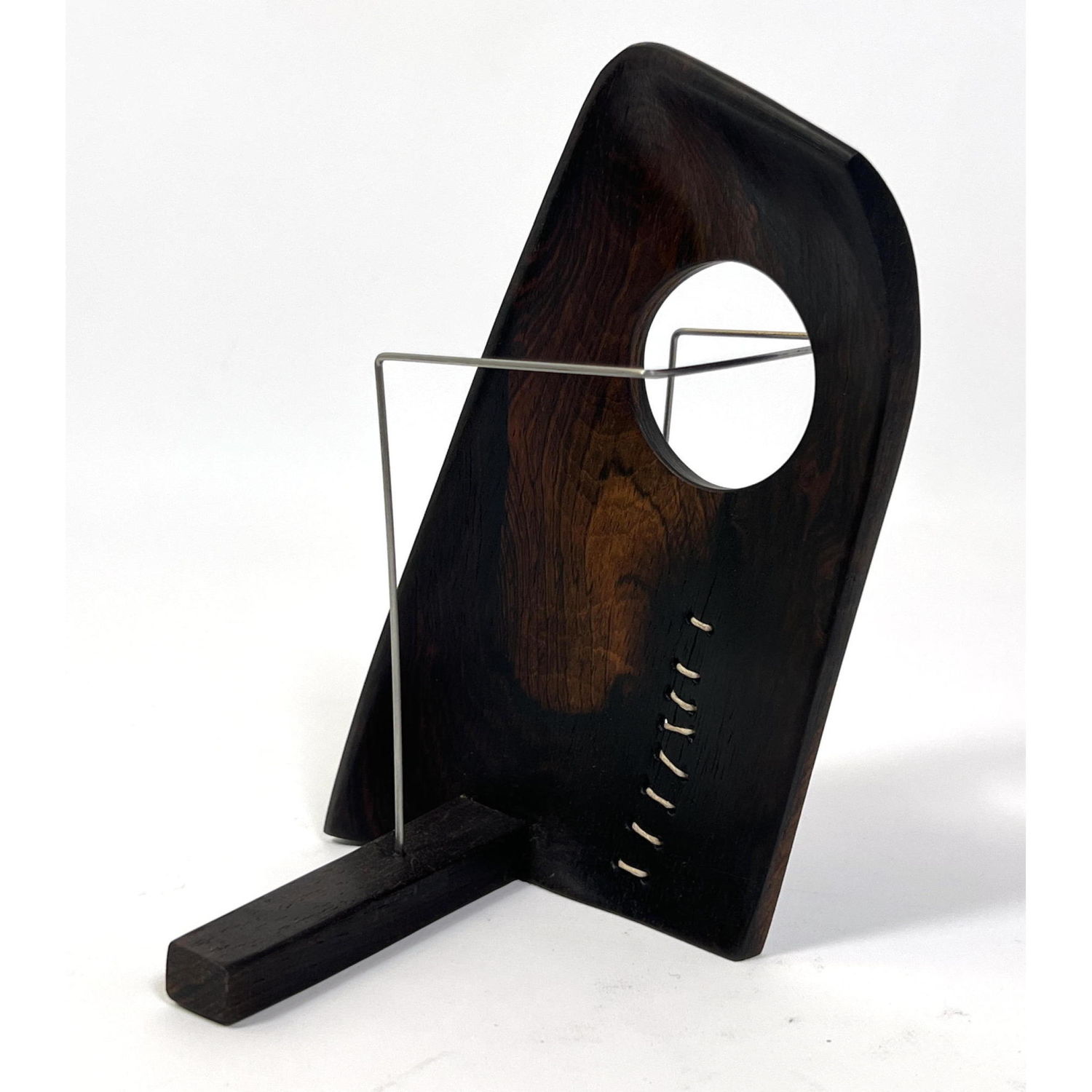 Appraisal: ADAM HENDERSON Modernist Mixed Media Sculpture Predominantly wood elements with