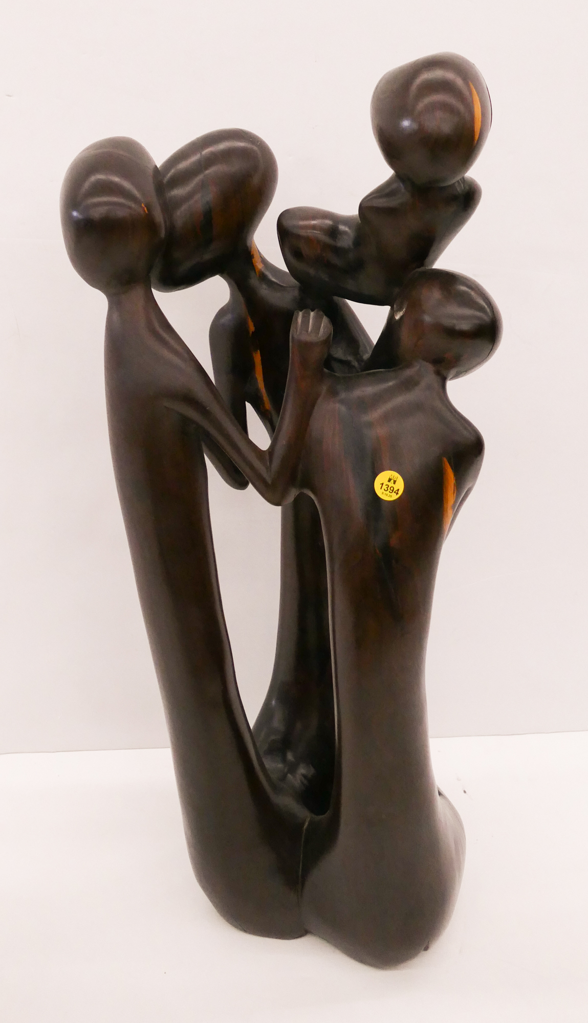 Appraisal: African Ironwood Family Modern Sculpture- ''