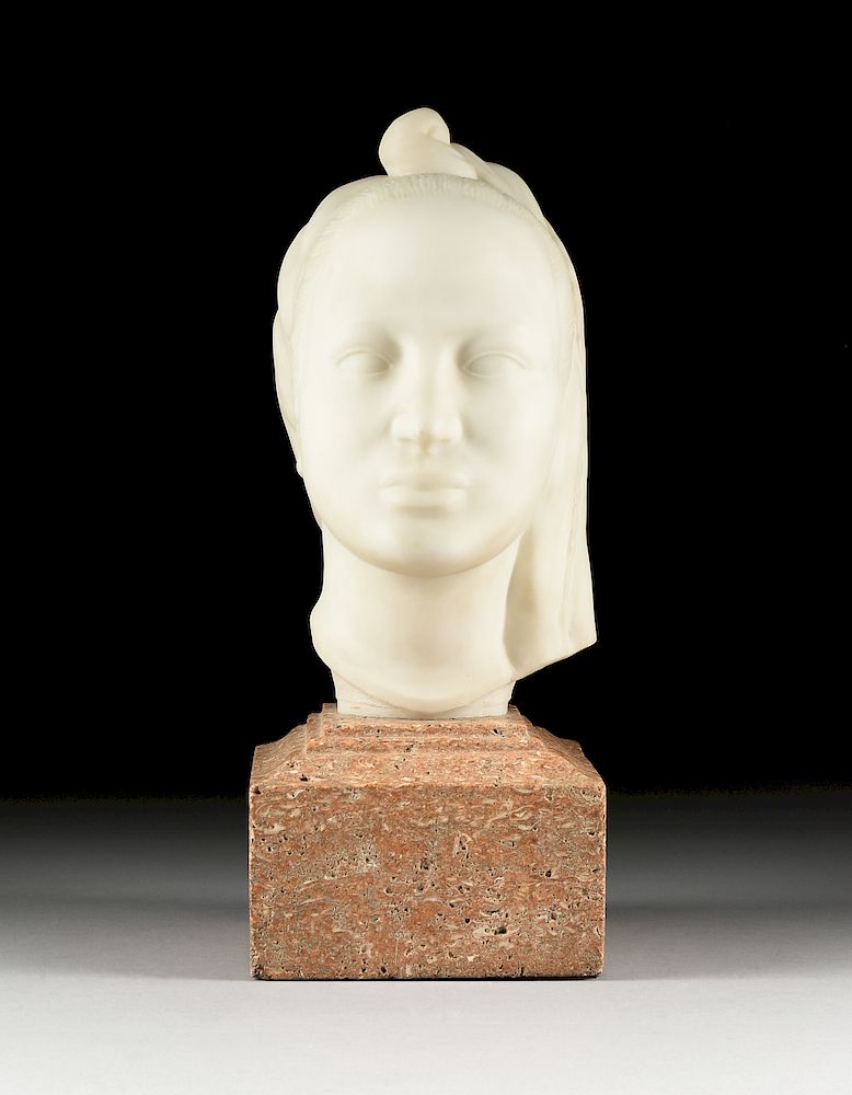 Appraisal: NATHANIEL CHOATE American - A SCULPTURE Head of Youth NATHANIEL