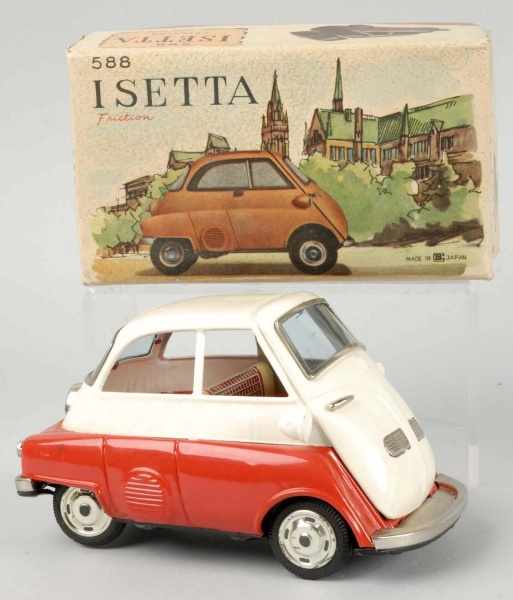 Appraisal: Tin Isetta Friction Car Toy Description Japanese Working Minor wear