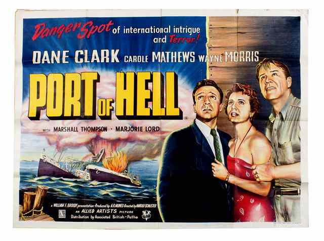 Appraisal: PORT OF HELL Allied Artists drama British quad x DAWN