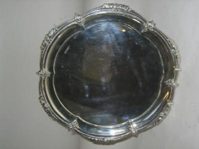 Appraisal: A TRAY Walker Hall Birmingham of circular form with lobed