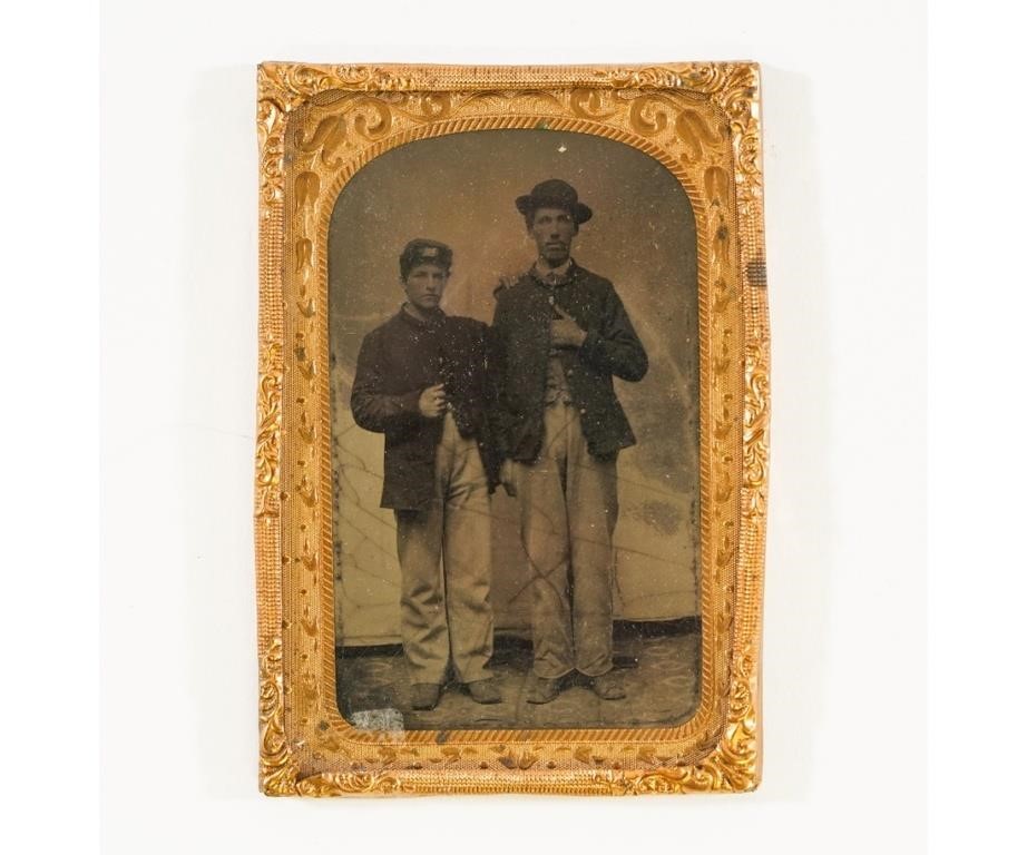 Appraisal: Tintype of two Civil War soldiers possibly brothers x Condition