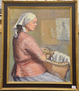 Appraisal: Ruth Stone American b portrait of a woman oil on