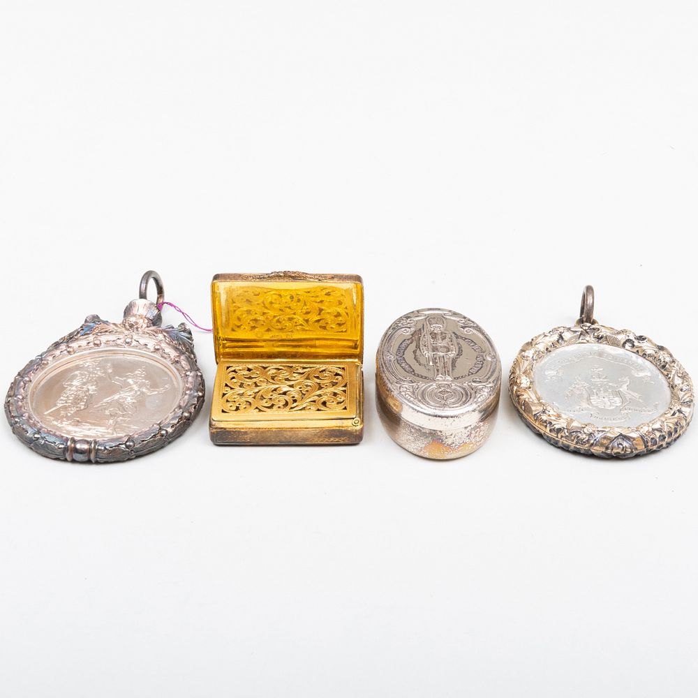 Appraisal: Group of Gentlemen's Trinkets and Medals Comprising A silver Welsh