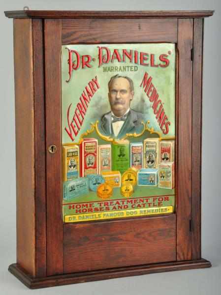 Appraisal: Dr Daniels Veterinarian Cabinet Description Beautiful embossed image of Dr