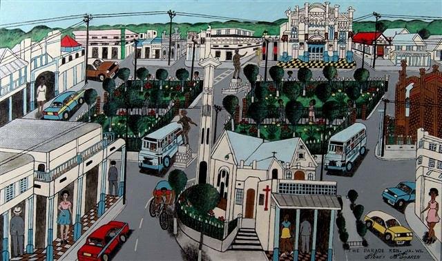 Appraisal: SIDNEY MCLAREN JAMAICAN - - 'The Parade Kingston Jamica W